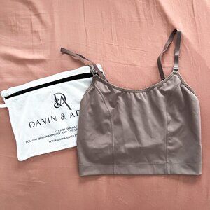 Amelia Pumping & Nursing Crop Cami - Mocha - Size Large